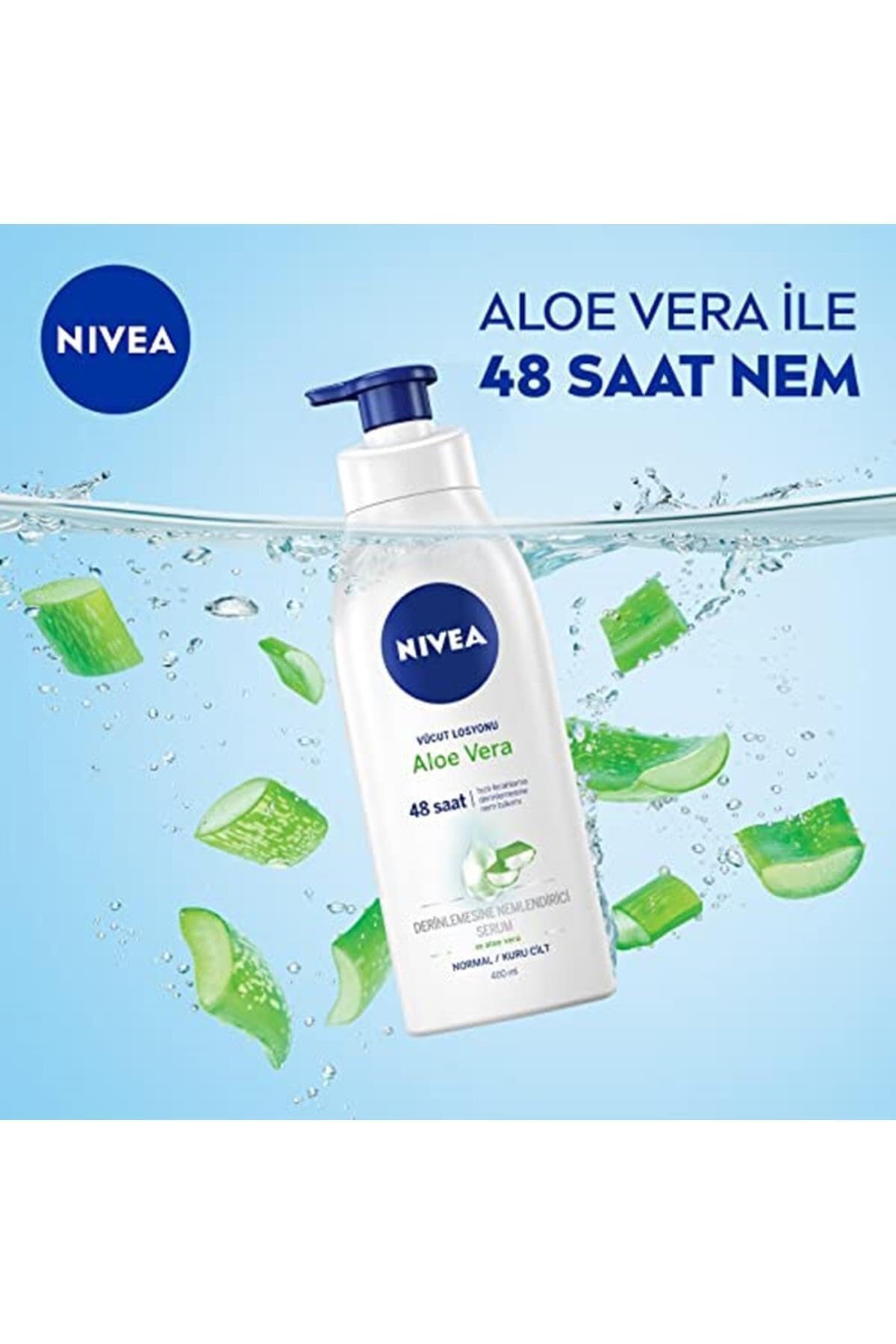 NIVEA Aloe Vera Vücut Losyonu, Normal/Kuru Ciltler İçin, 400ml