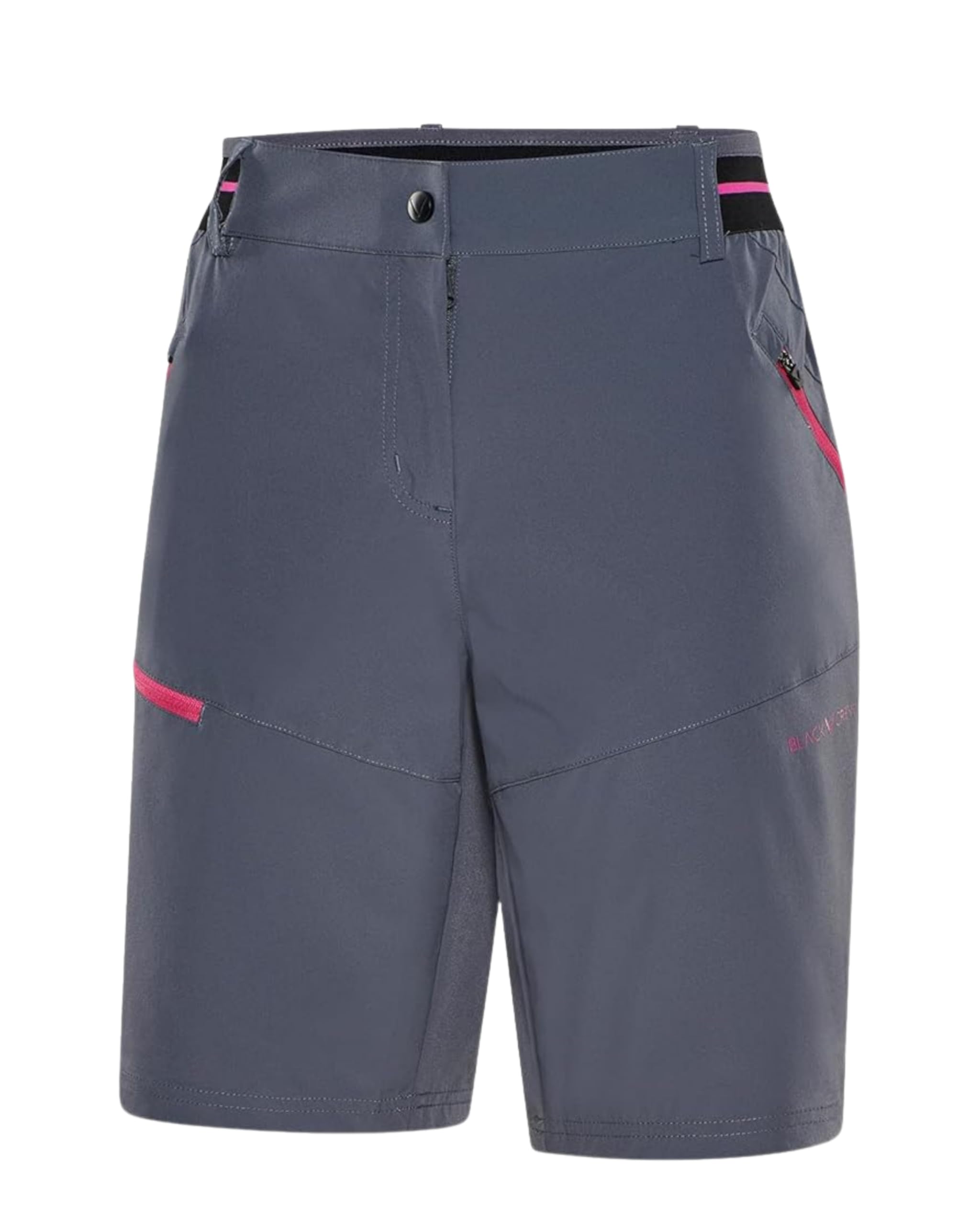 Black Crevice Damen Trekking-Shorts mit 4-Wege Stretch I Größe 36-46 I 88% Polyamid, 12% Elasthan I Atmungsaktiv, wasserabweisend & schnelltrocknend I Ideal für Wandern, Trekking & Outdoor