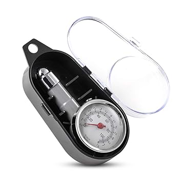Auto Hub Metallic Analog Tyre Pressure Gauge For Car and Bike (upto 100 psi)