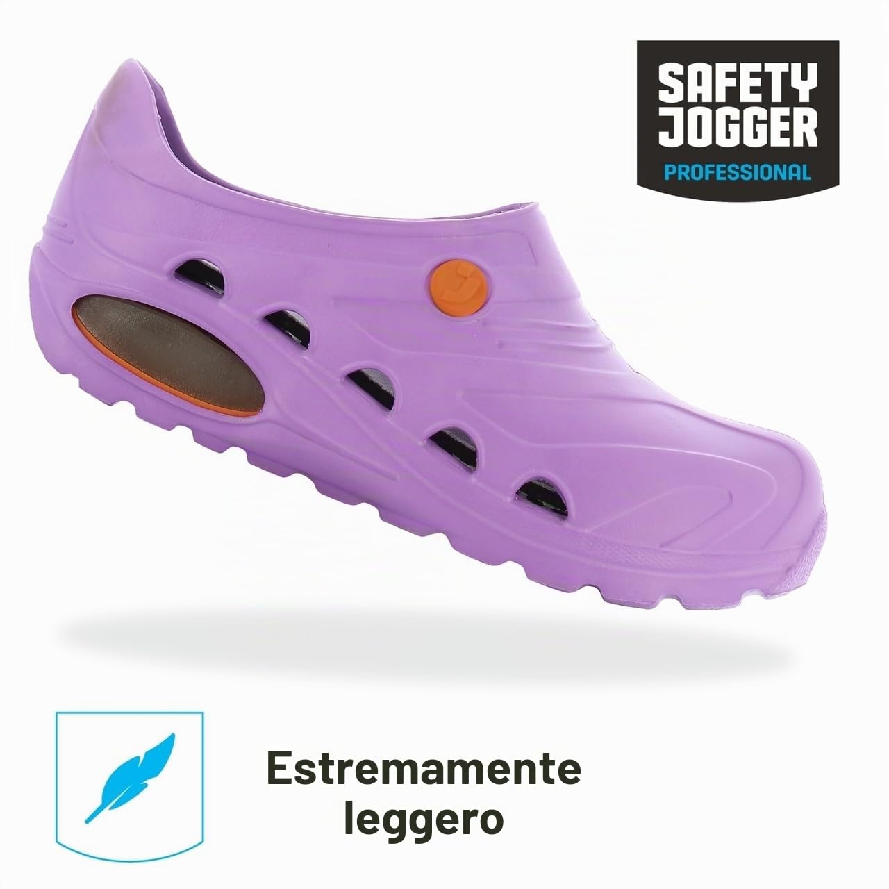 Oxypas Safety Jogger Scarpe da Lavoro da Donna – Antistatiche e Antiscivolo Scarpe Antinfortunistiche da Uomo, Zoccoli Leggeri per Medicina, Cura e Gastro, antibatteriche, Lilla, 43/44 EU