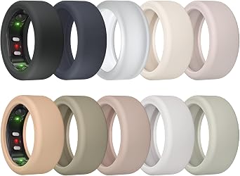 10 Pack Ring Cover for RingConn Gen 3/ Gen 2, Elastic Silicone Ring Protector for RingConn Gen 2 Air Working Out Accessories Men Women