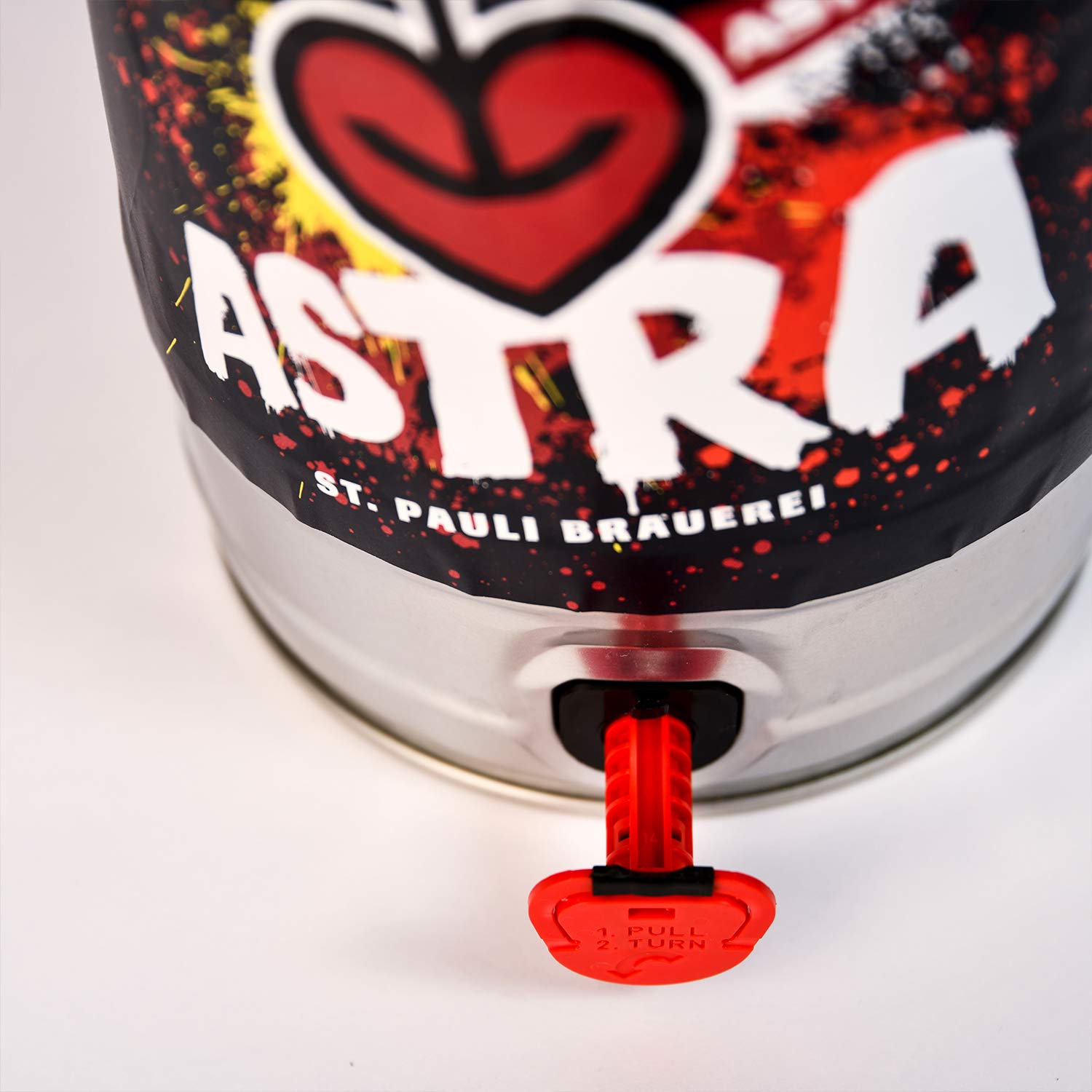 ASTRA St.Pauli-Brauerei 5 Liter "Inkasso IPA" Bier Fass mit Zapfhahn, Sonderabfüllung, 4,5% Vol., gebraut im Herzen von St. Pauli