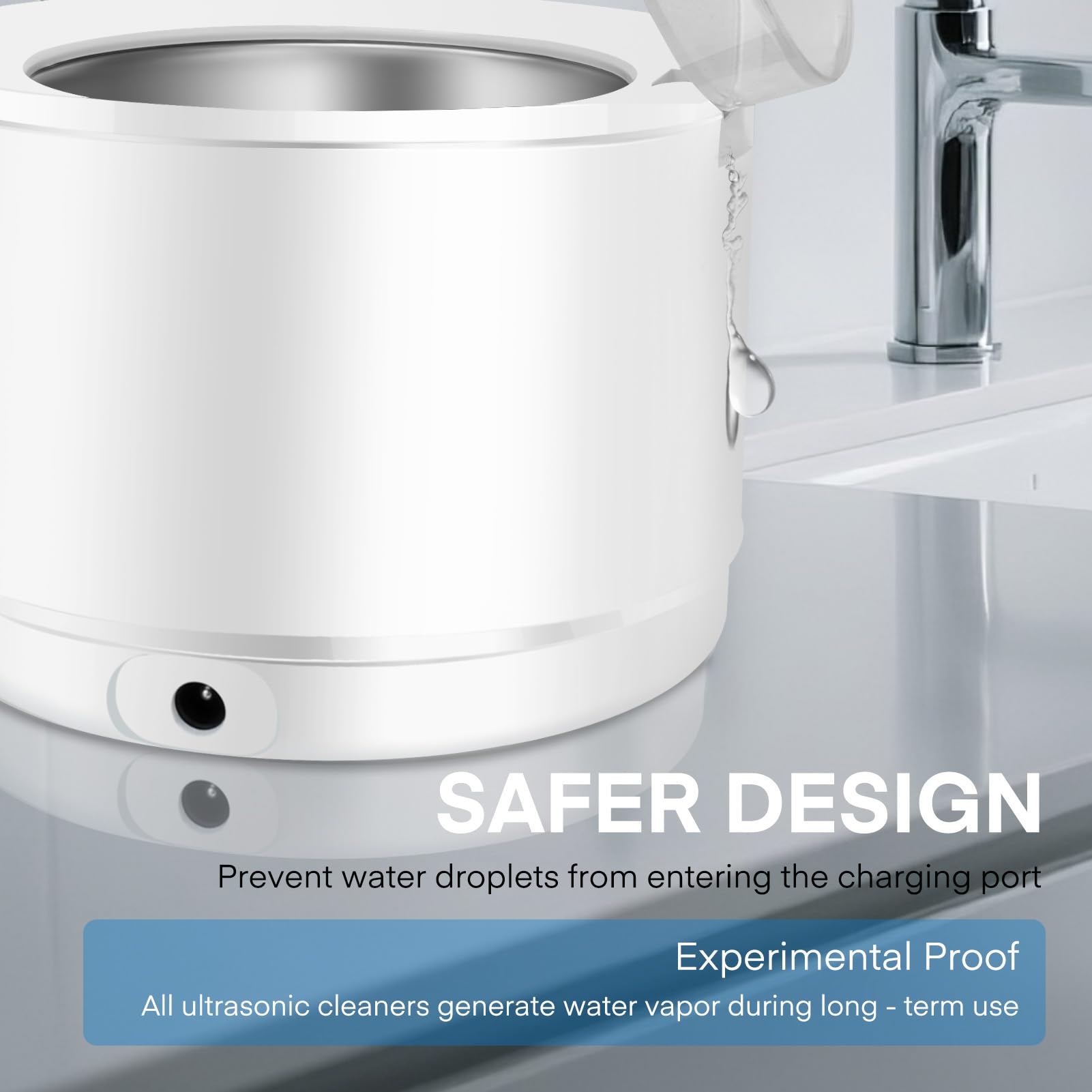 Simfree Limpiador ultrasónico de retención – 45 kHz ultrasónico – 4 modos de limpieza de prótesis dental máquina de 200 ml con temporizador digital para prótesis, protectores bucales, aparatos