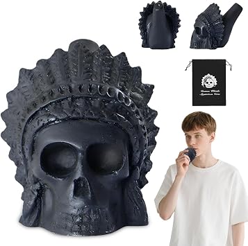 Aztec Death Whistle, HOVCEH Screaming Loud Aztec Whistle, Demon Knight Human Sounding Screams War Whistles A