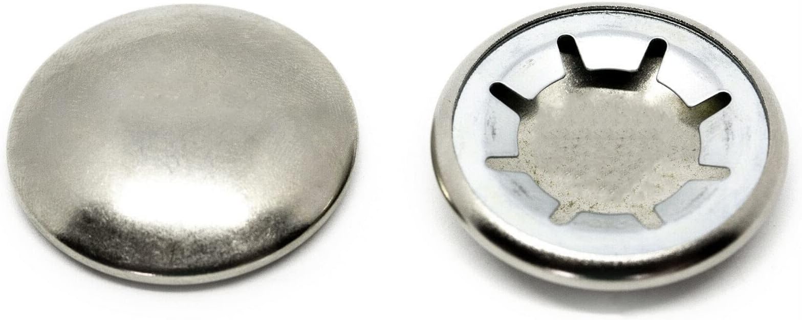 20mm Nickel Capped Starlock Washers For Shaft Retaining Push On Clips Axle Cap Cover AN83 (Pack of 10) F02D