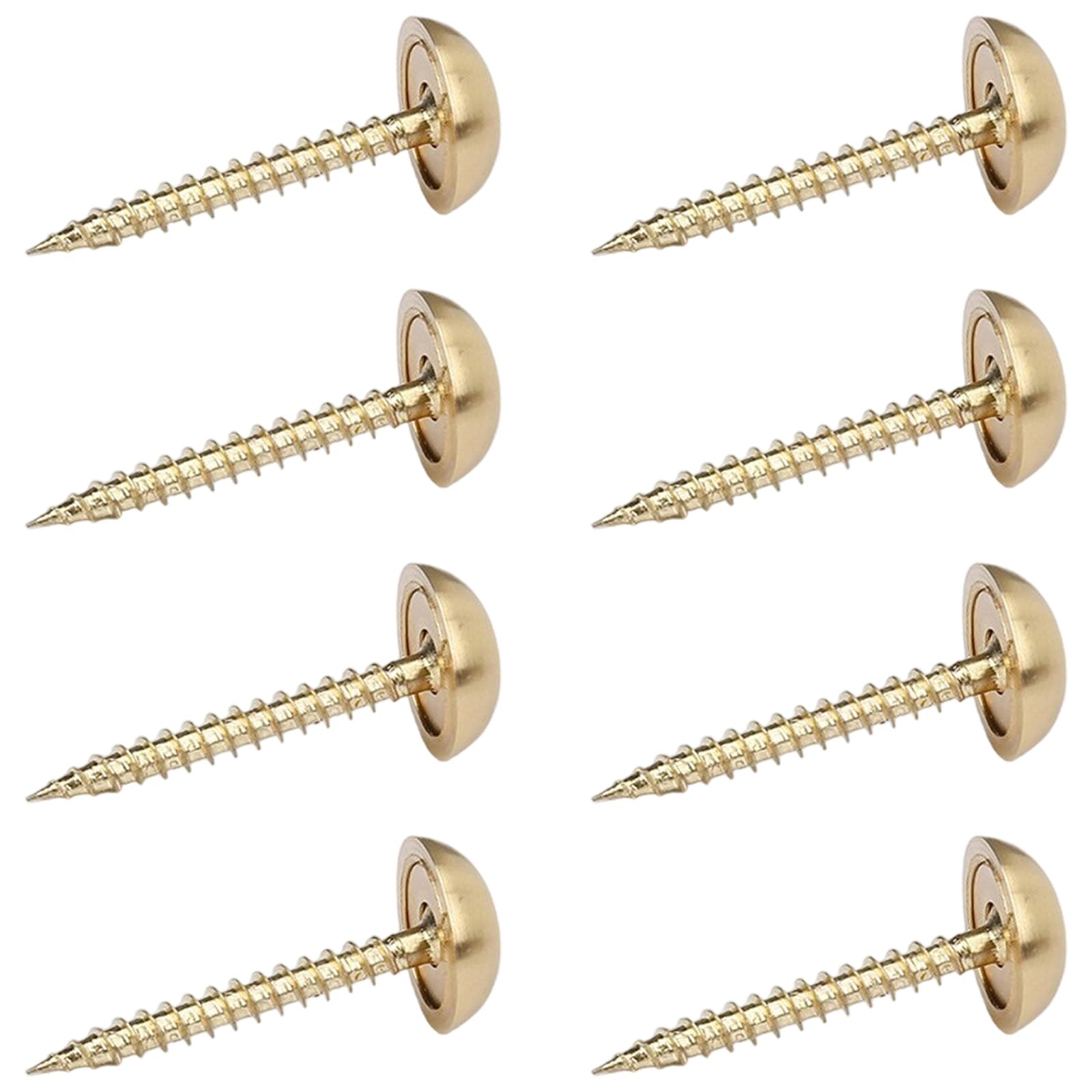 Hgenahgtf 15Mm Brass Color Of 8 Sturdy Brass Decorative Screws With Glass Caps For Furniture Fixing Rustproof Construction Furniture Hardware Glass Screw Caps