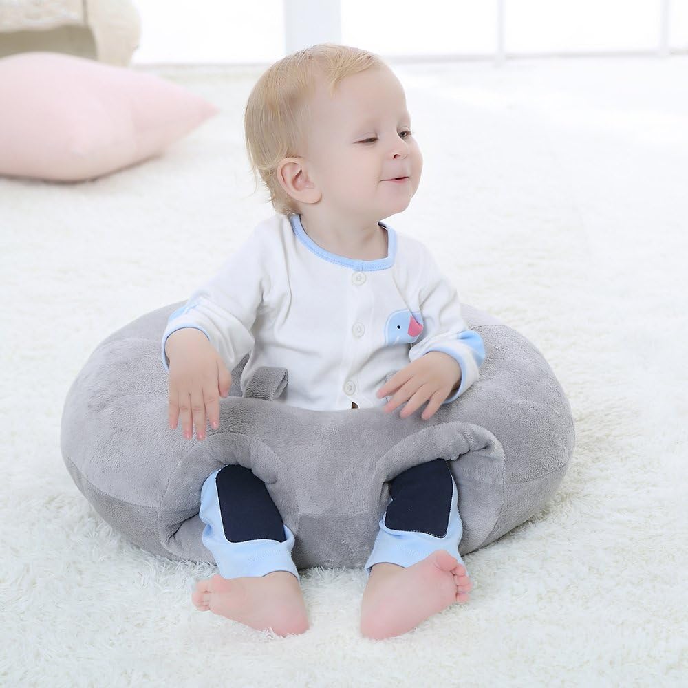 Topsleepy New Design Baby Sitting Chair Nursery Pillow Protectors for 3-16 Months (Grey)