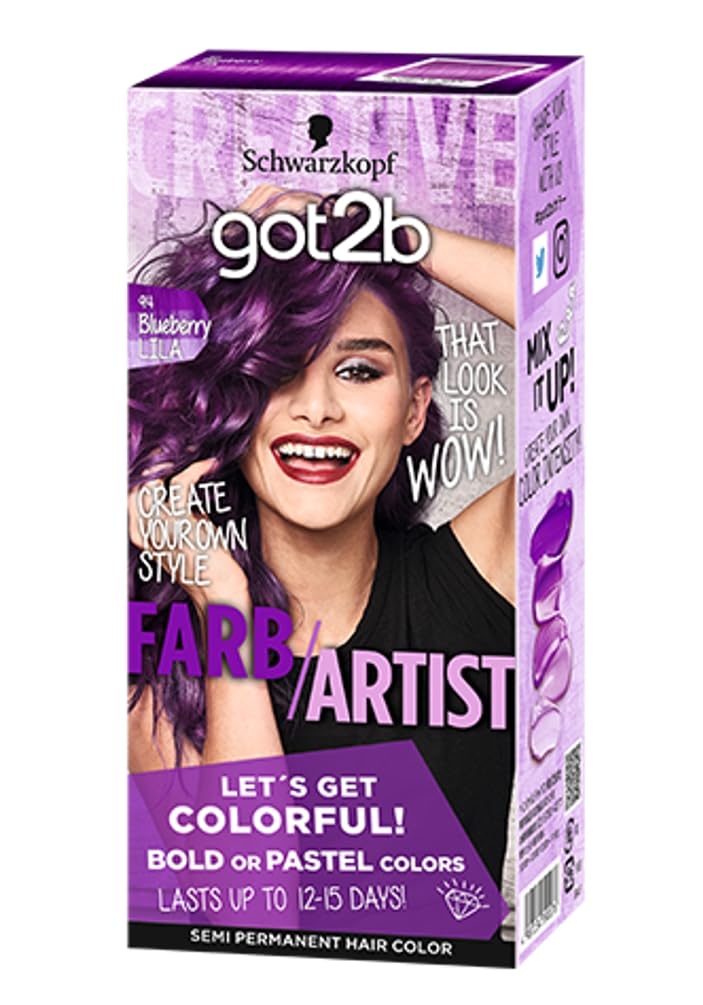 got2b ゴットゥービーカラークリーム ブルーベリーリラ(パープル) Schwarzkopf(シュワルツコフ) ヘアコンディショナー・手袋付き 1個 (x 1) 医薬部外品