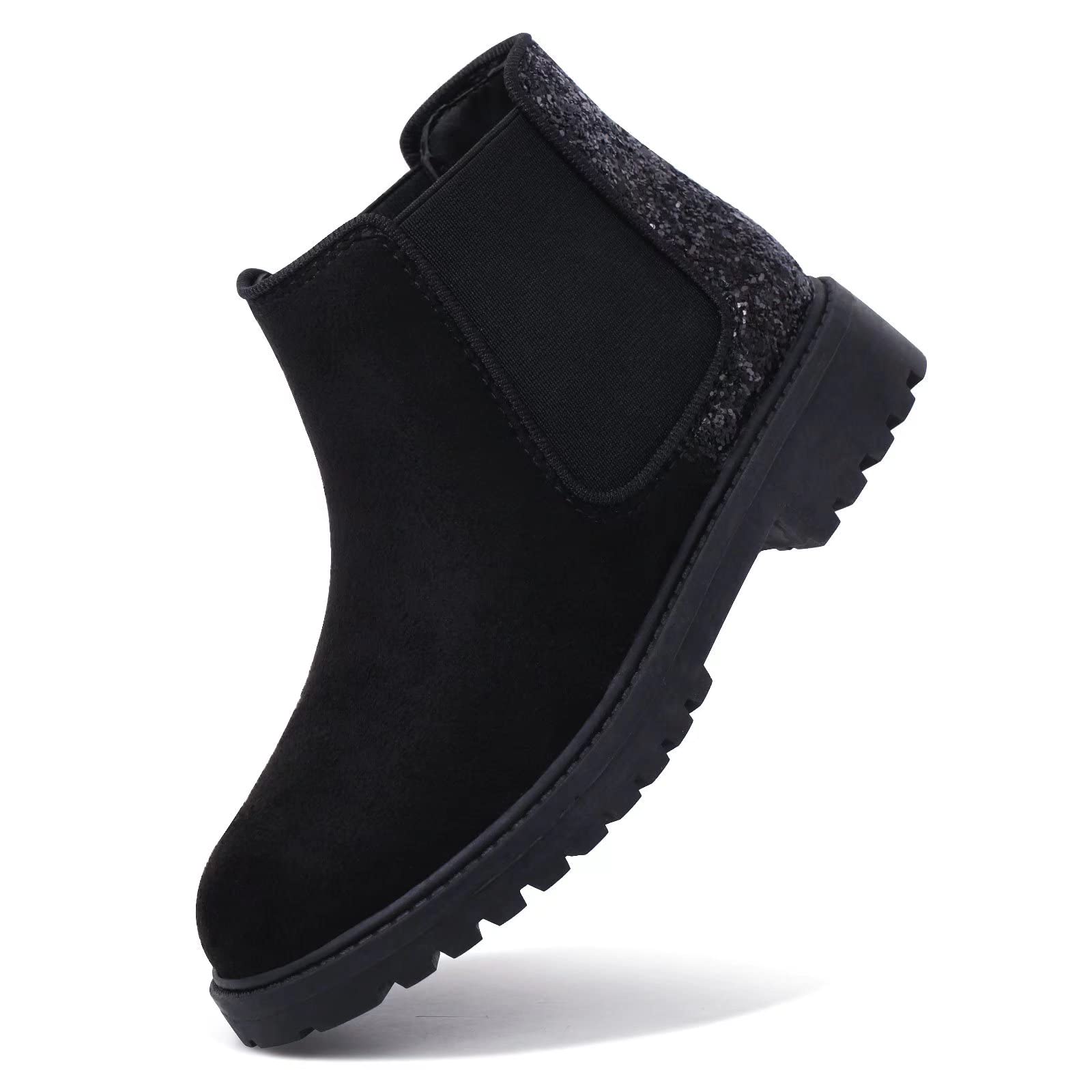 Girls Boots Kids Ankle Boots Zipper School Shoes Elegant Big Kid Fashion Winter Boots Zip-up Short Flat Bootie for Junior/Yourth