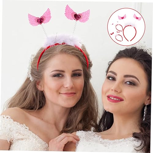 Miniatura 3 de ABOOFAN 12 Pcs Heart Headband Cupid Costume Accessories Valentine Hair Accessories Valentines Day Headpiece Wedding Party Hair Accessory Heart Hair