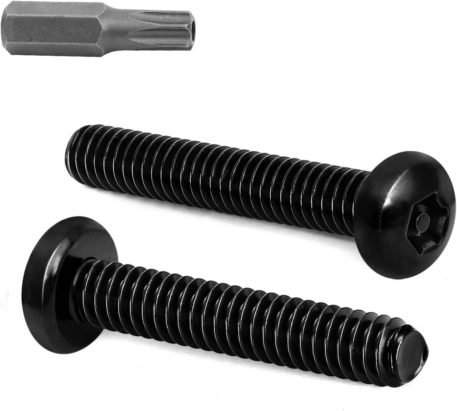 MewuDecor M4 x 20mm Button Head Torx Drive Machine Screws, Security Screws Anti Theft Tamper Proof, 304 Stainless Steel 18-8, Black Finish, 50 PCS