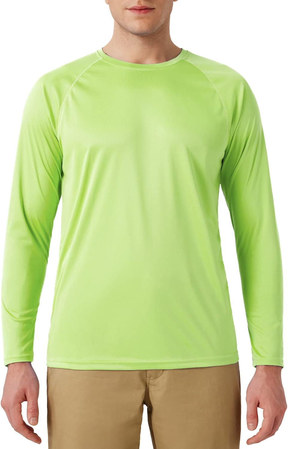 Men’s UPF 50+ Rash Guard Swim Shirt Long Sleeve Moisture Wicking Quick Dry Lightweight Wrinkle-Resistant