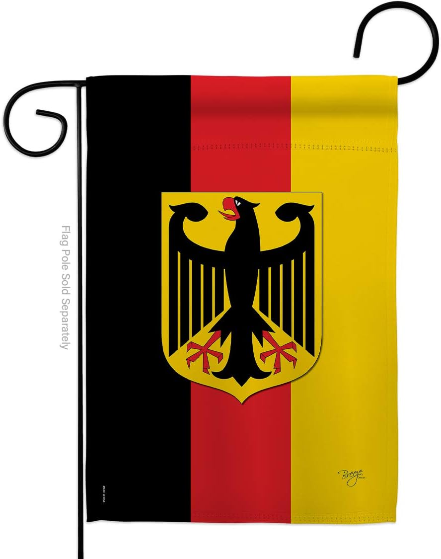 Germany Burlap Garden Flag Regional Nationality Nation International World Country Particular Area Small Decorative Gift Yard House Banner Double-Sided Made In USA 13 X 18.5