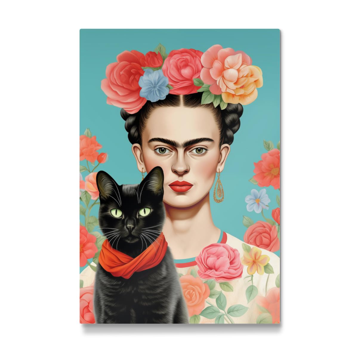 artboxONE Galerie-Print 120x80 cm Fridas Katzenliebe hochwertiges Acrylglas auf Alu-Dibond Bild - Wandbild von Carina
