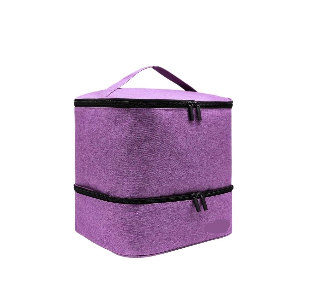 Organizer na lakier do paznokci, przenośny schowek podróżny na 30 butelek i lampę, kompaktowy uchwyt na lakier do przyborów do zdobienia paznokci, Fioletowy, 1 count (Pack of 1)