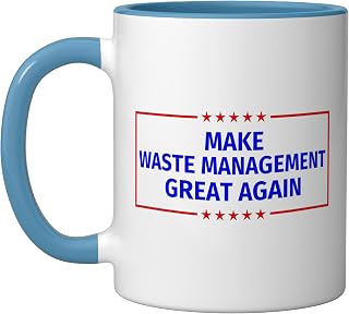Make Waste management Great Again Ceramic Mug, Blue/White