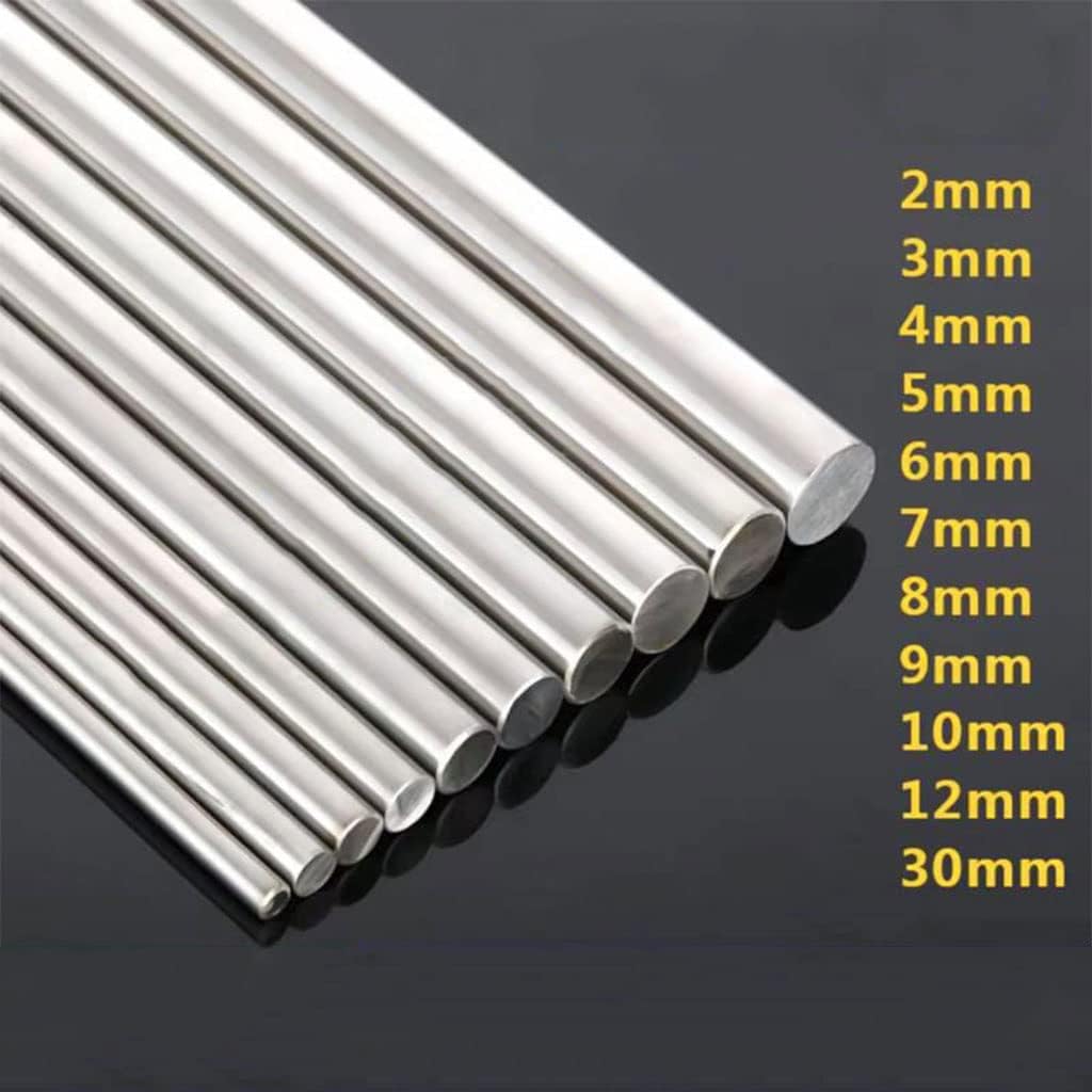 Stainless Steel Rod, 4mm 4.5 5 5.5 6 6.5 7 7.5 8 9.5 9 10 10.5 11 12 13mm Diameter Linear Shaft Round Rod, 1000mm Long Metal Rod, 1pcs (Size : 9mm)