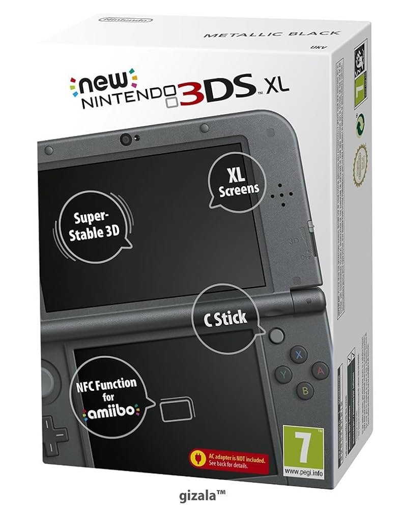 New Nintendo 3DS XL metaliczny czarny – wersja niemiecka
