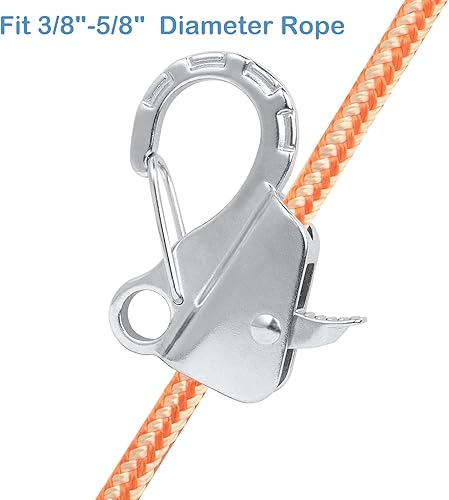 Miniatura 11 de Gancho de anclaje para barco, fácil de usar, sistema de anclaje sin nudos con liberación rápida, clips de gancho de anclaje de barco de acero