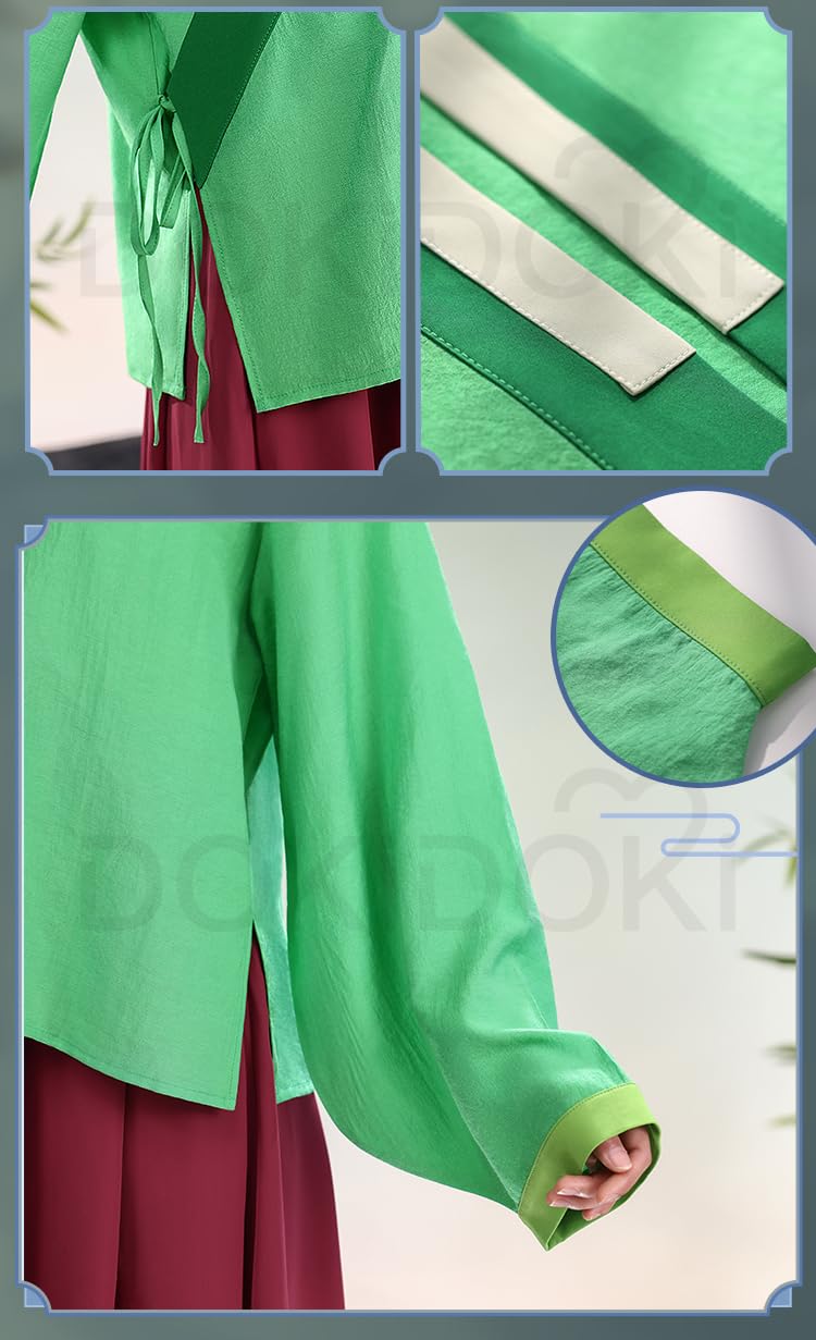 KIRA KIRA Maomao Cosplay Costume Doki-SR The Apothecary Diaries Maomao Cosplay Kimono Costume Uniform Outfit: 3X-Large
