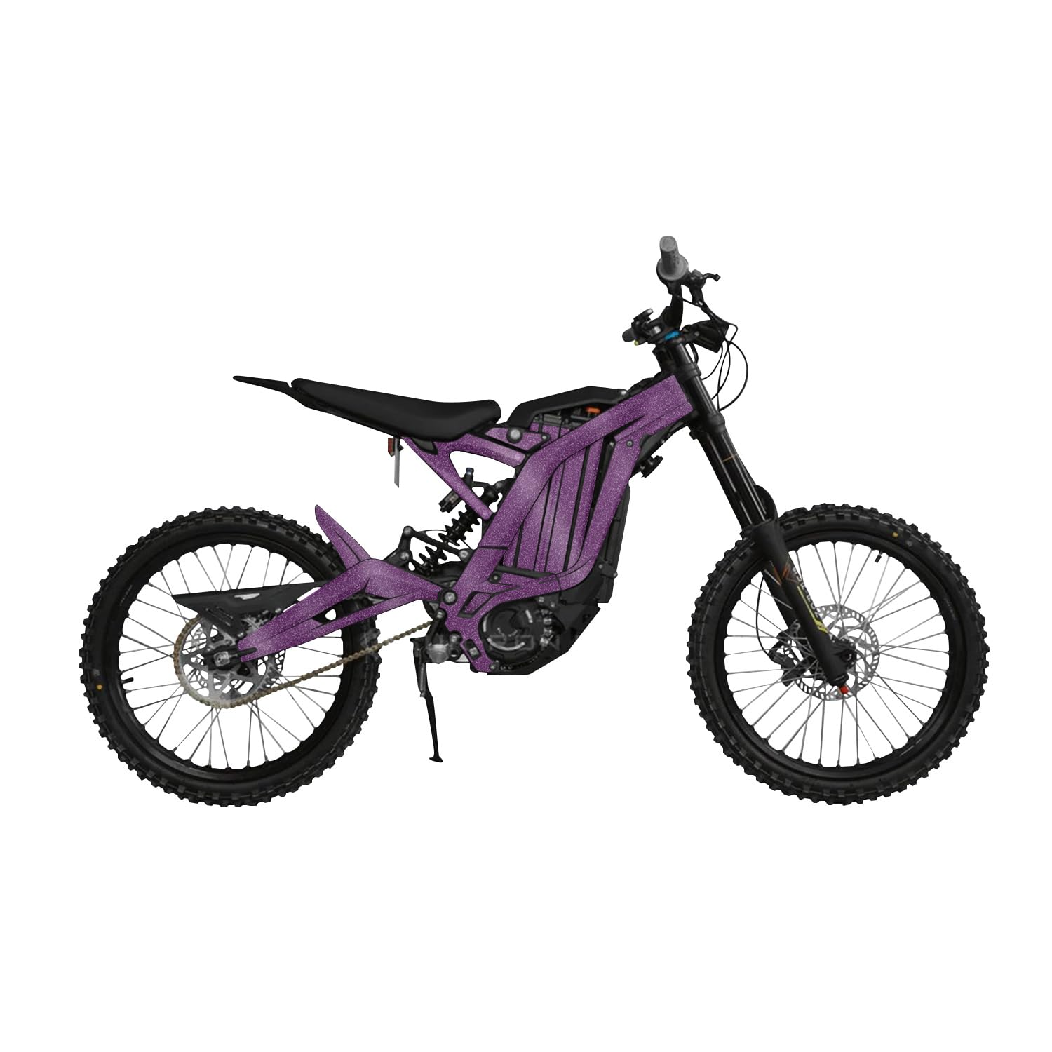 Glossy Glitter Surron Light Bee Graphics Kit Wrap - Solid Purple - Sur-Ron Skin - Premium 3M Vinyl Protective Wrap Decal Cover - Easy to Apply | Crafted in The USA by MightySkins