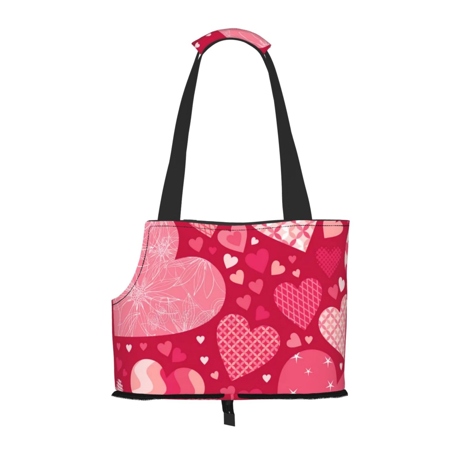 Xsovgoi Pet Carrier Purse, Valentine's Day Dog Tote Bag Carrier, Pet Cat Tote Bag