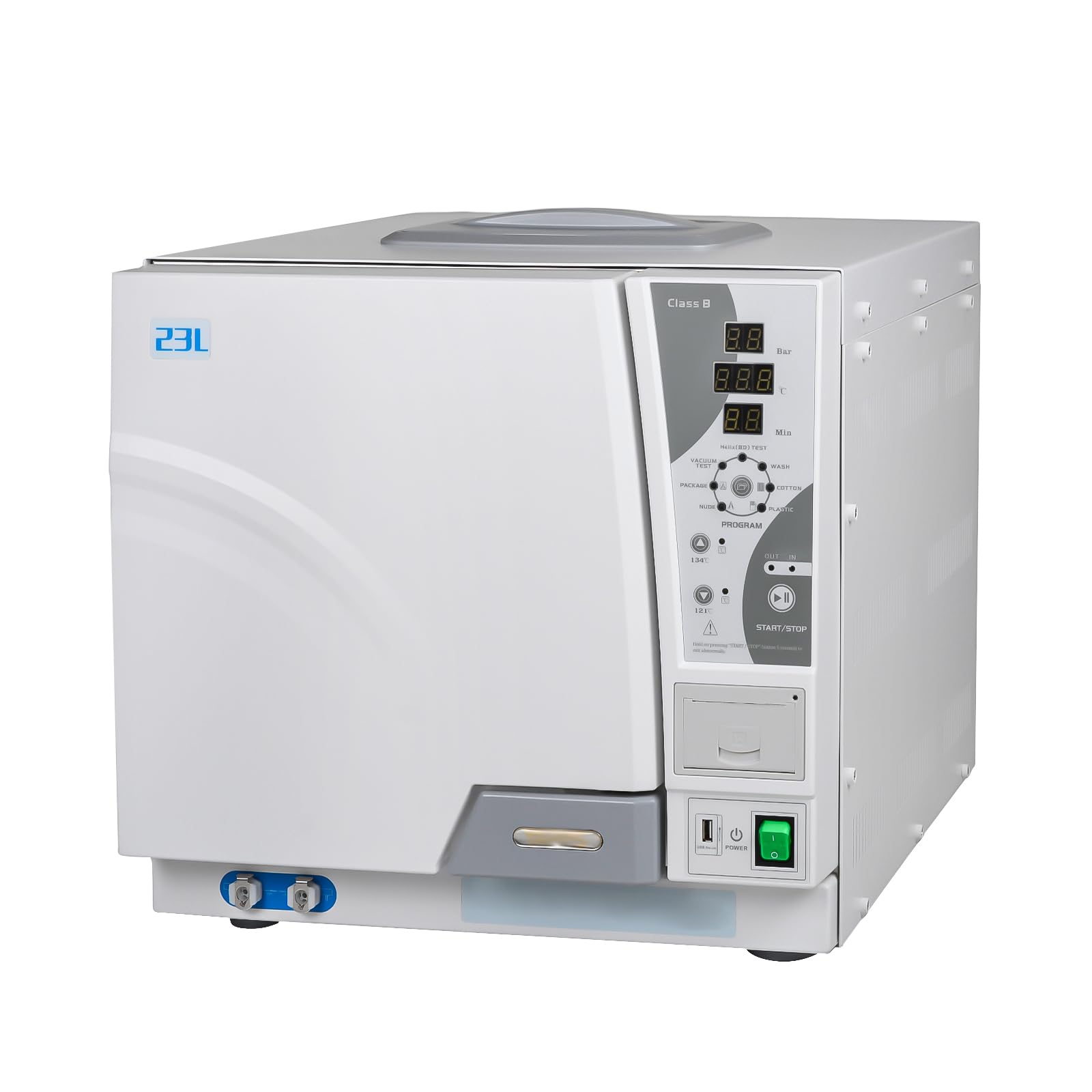 Klasse B 18L/23L Lab Pre-Vakuum Autoklav Dampfsterilisator Trocknungsfunktion mit eingebautem Drucker (23L)