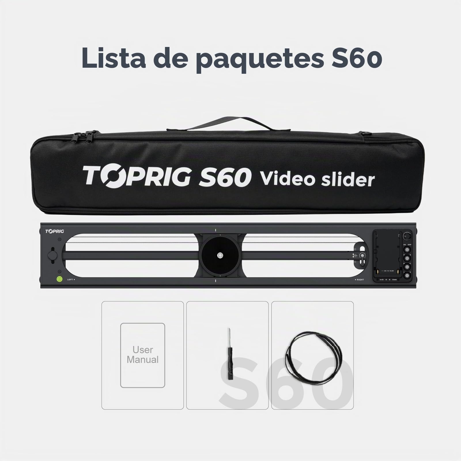 Accsoon Toprig S60 - Trineo de vídeo motorizado para cámaras réflex (cámara réflex, fotografía, Enfoque de Seguimiento y Time-Lapse