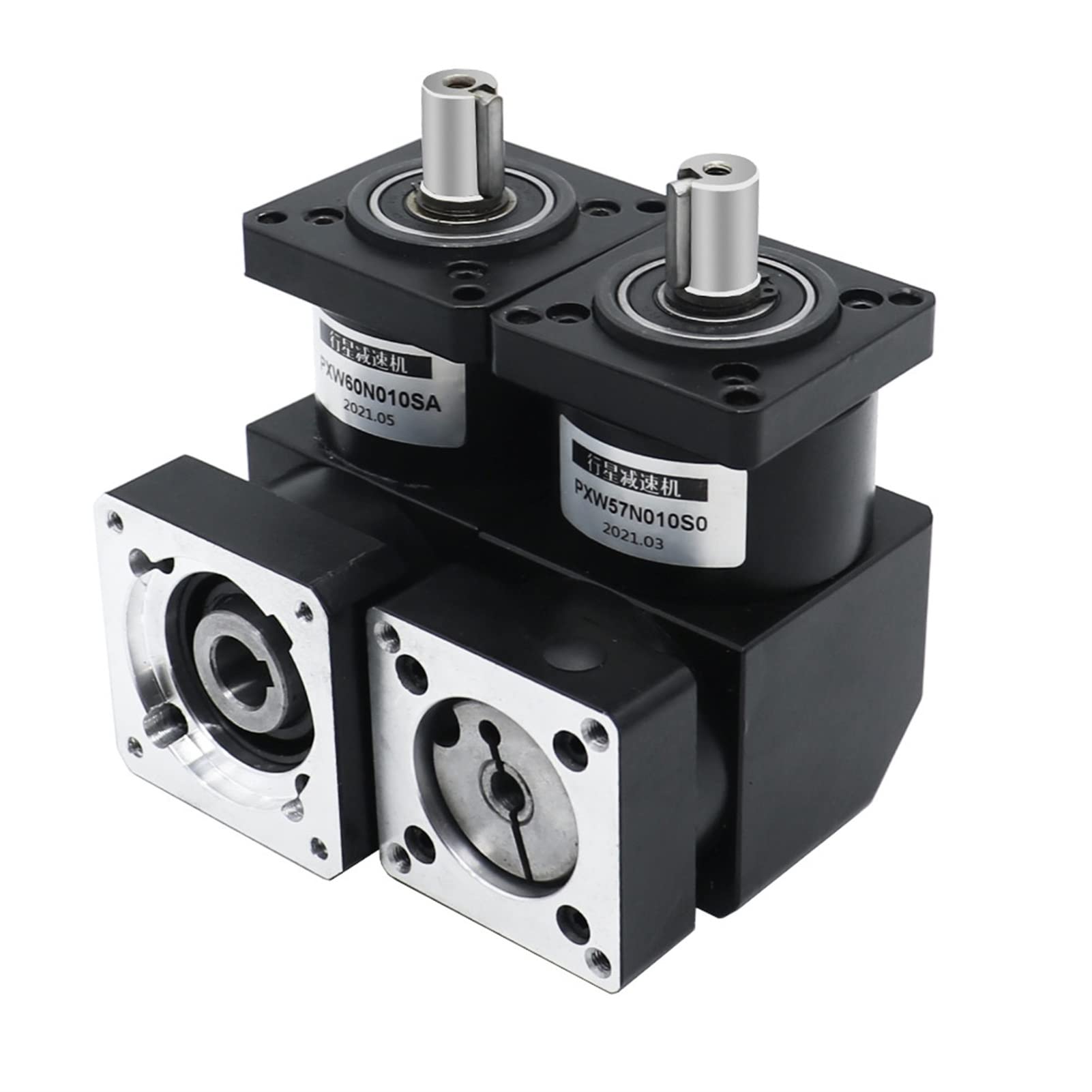 Motor paso a paso, NEMA23 / NEMA24 Pxw57 pxw60 Reductor planetario de ángulo recto 4 5 6 10 16 20 24 30 36 40 50 60 for CNC Stepper Servo Motor Reduce(30 to 1,PXW57 For Nema23)