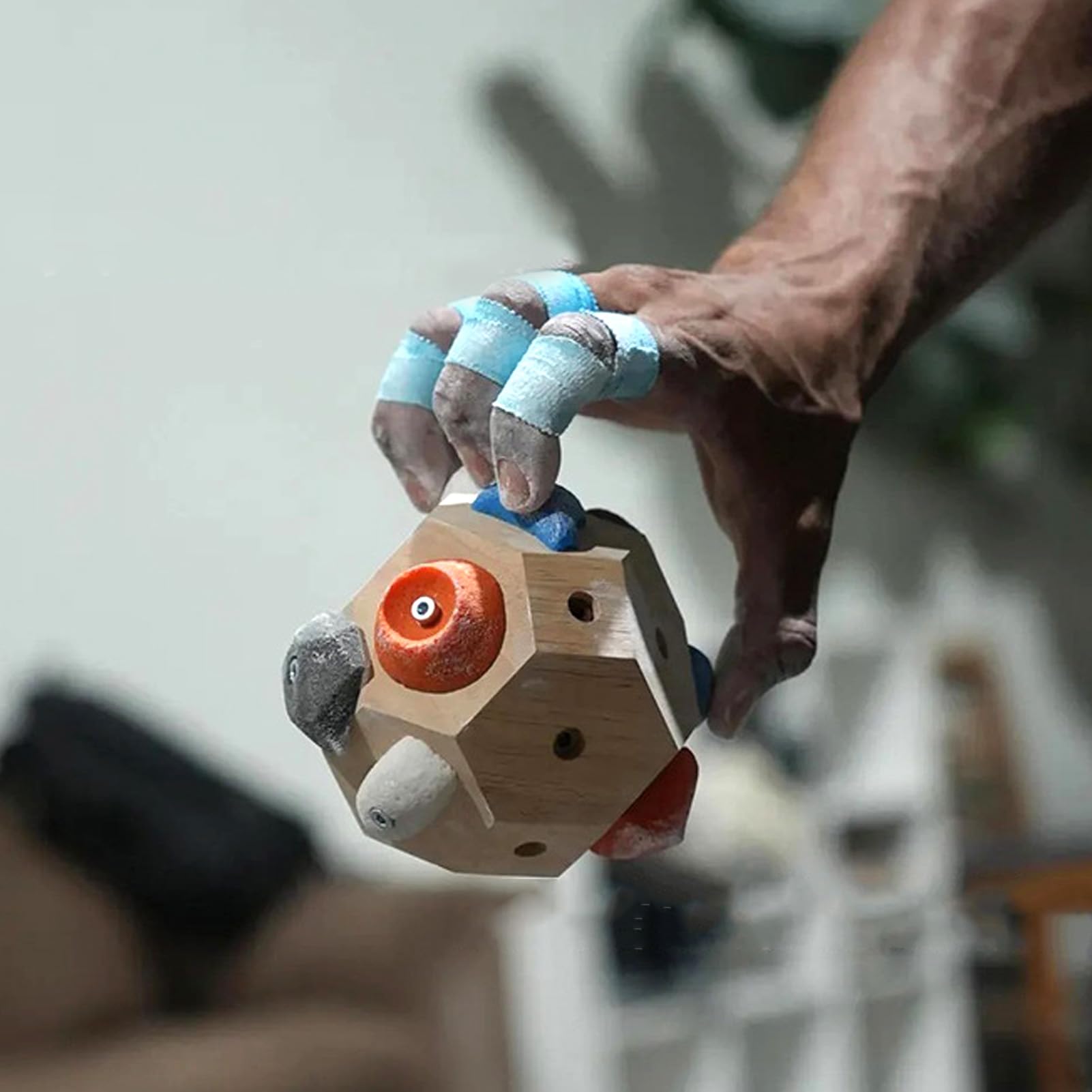 Bola de Roca para Escaladores, Bola de Escalada en Roca 3D Hecha a Mano, Herramienta de Entrenamiento de Escalada en Roca Portátil Compacta, Entrenamiento de Fuerza con los