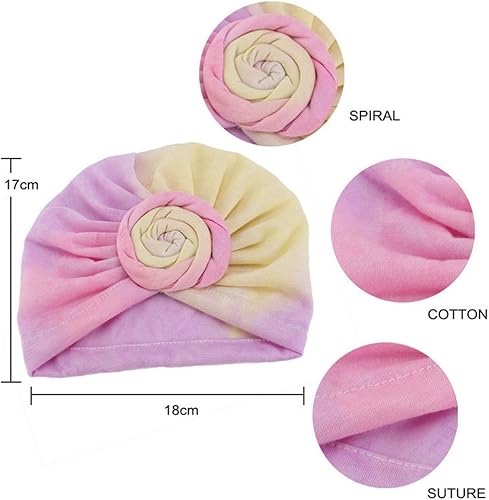 Miniatura 6 de Qhome - Gorro de turbante para niñas y niñas, gorro con diadema para niños pequeños, sombrero con orejas de tabbit para niños