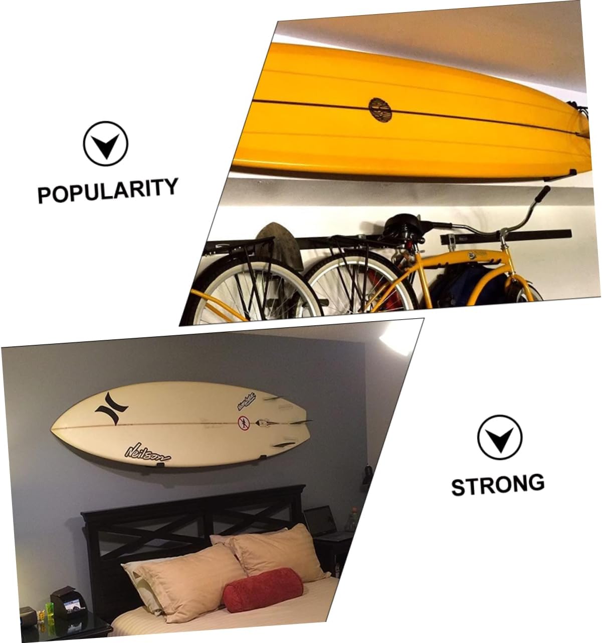 Surfboard Holder Rack Paddleboard Inflatable Hoverboard Surfboard Wall ing Decorative Surfboard Foldable