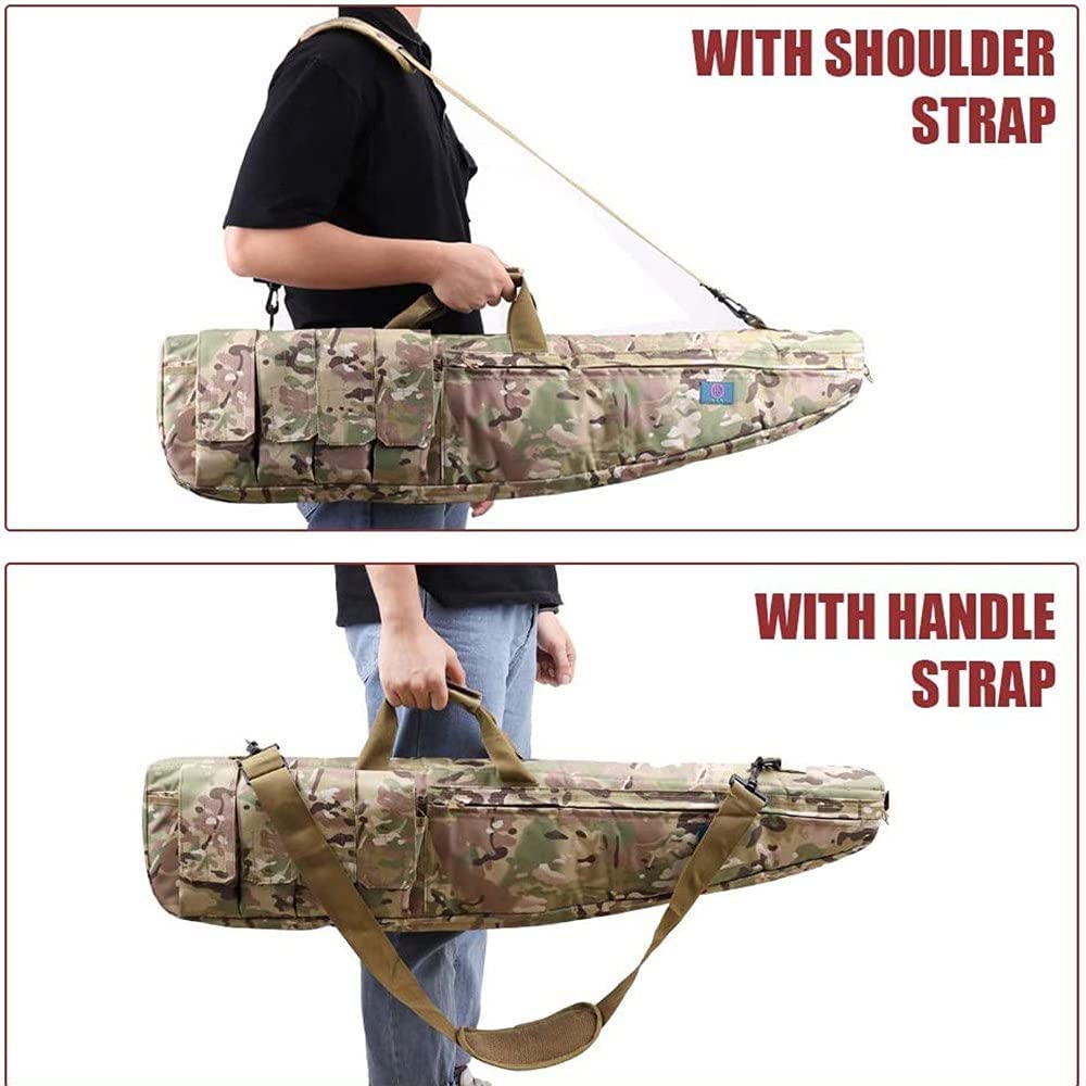 Fundas para Escopetas de Caza, Bolsa de Almacenamiento de Caja de Rifle, Fusil Airsoft Funda, Correa Extraíble para Caza Pesca Mochila Impermeable