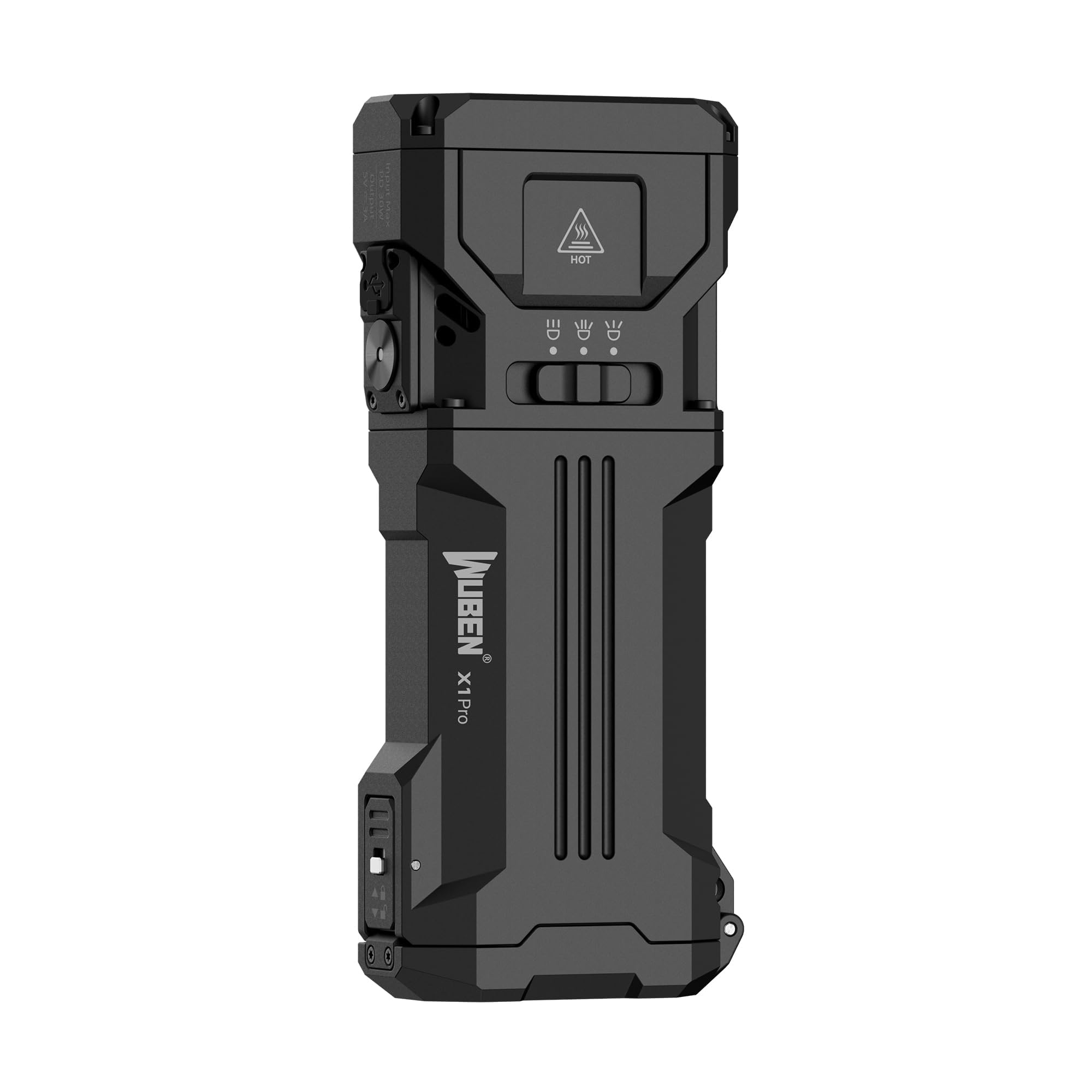 WUBEN X1Pro Lampe de poche rechargeable à haute puissance de lumens - Lampe de poche ultra lumineuse avec 12 300 lumens - Forme EDC plate avec modes spots, projecteurs et stroboscopiques - Lampe de