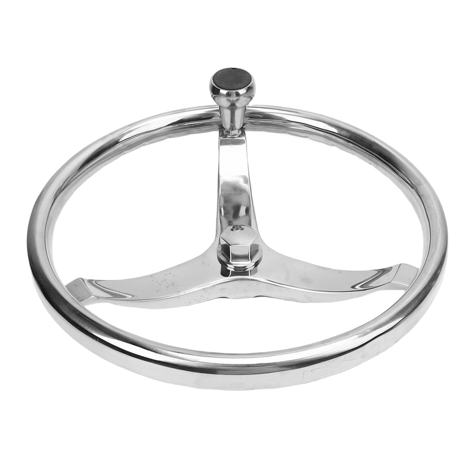 Volante per barca in acciaio inox a 3 razze diametro 33-1/2 pollici volante marino per albero conico da 3/4 pollici con manopola dado 5/8 "-18