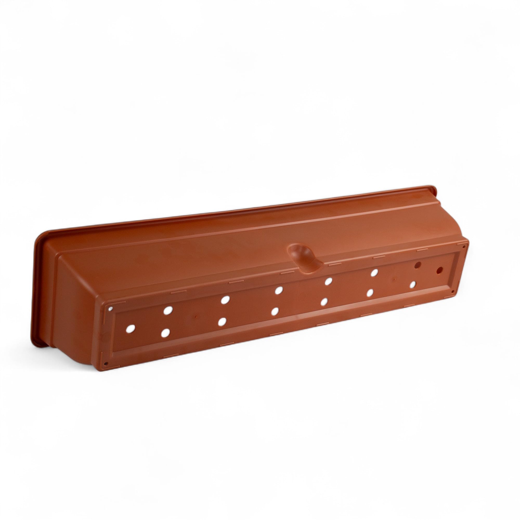 Pincho Macetero Rectangular Exterior - Jardinera Balcon, Macetas Rectangulares Plastico, Macetero Rectangular Marron, Macetas Exterior Grandes Resistente - 80x20x16cm Plastico (2)