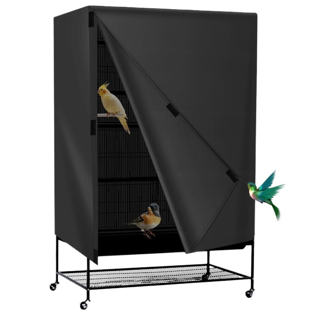 Yangshe Waterproof Bird Cage Cover 33x23x41 Inches Oxford Cloth for Parrot Finches Night