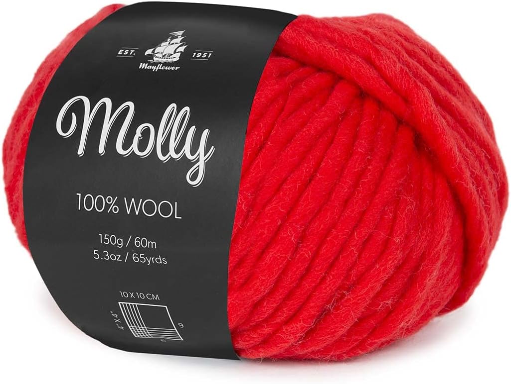 Mayflower Molly 11, Wool, Riery Red, One Size