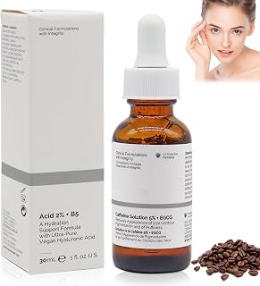 Caffeine Solution 5% + EGCG, Caffeine Solution 5% + EGCG, Caffeine Eye Serum, Caffeine Eye Cream for Dark Rings and Swelling Eyes, Face Serum for Moisturizing
