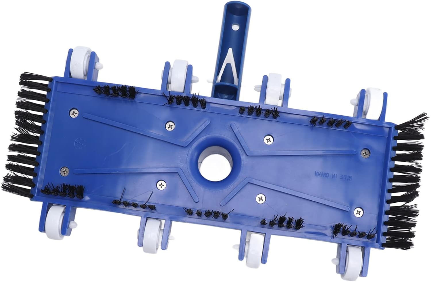 Respicefinem 14 Inch Swimming Pool Vacuum Head with Wheels and Brushes for Efficient Pool Cleaning On Walls Floors and Corners