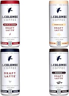 Draft Latte Variety Pack - Core 4 Flavors: Triple, Vanilla, Draft, Mocha - Made With Real Ingredients - Grab And Go Coffee, 9 Fl Oz (Pack of 16)