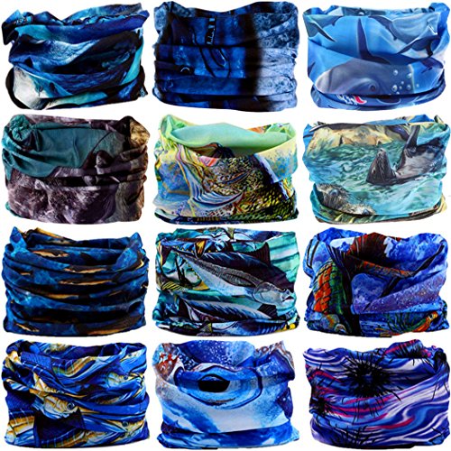 VANCROWN Headwear Head Wrap Sport Headband Sweatband 220 Patterns Magic Scarf 12PCS