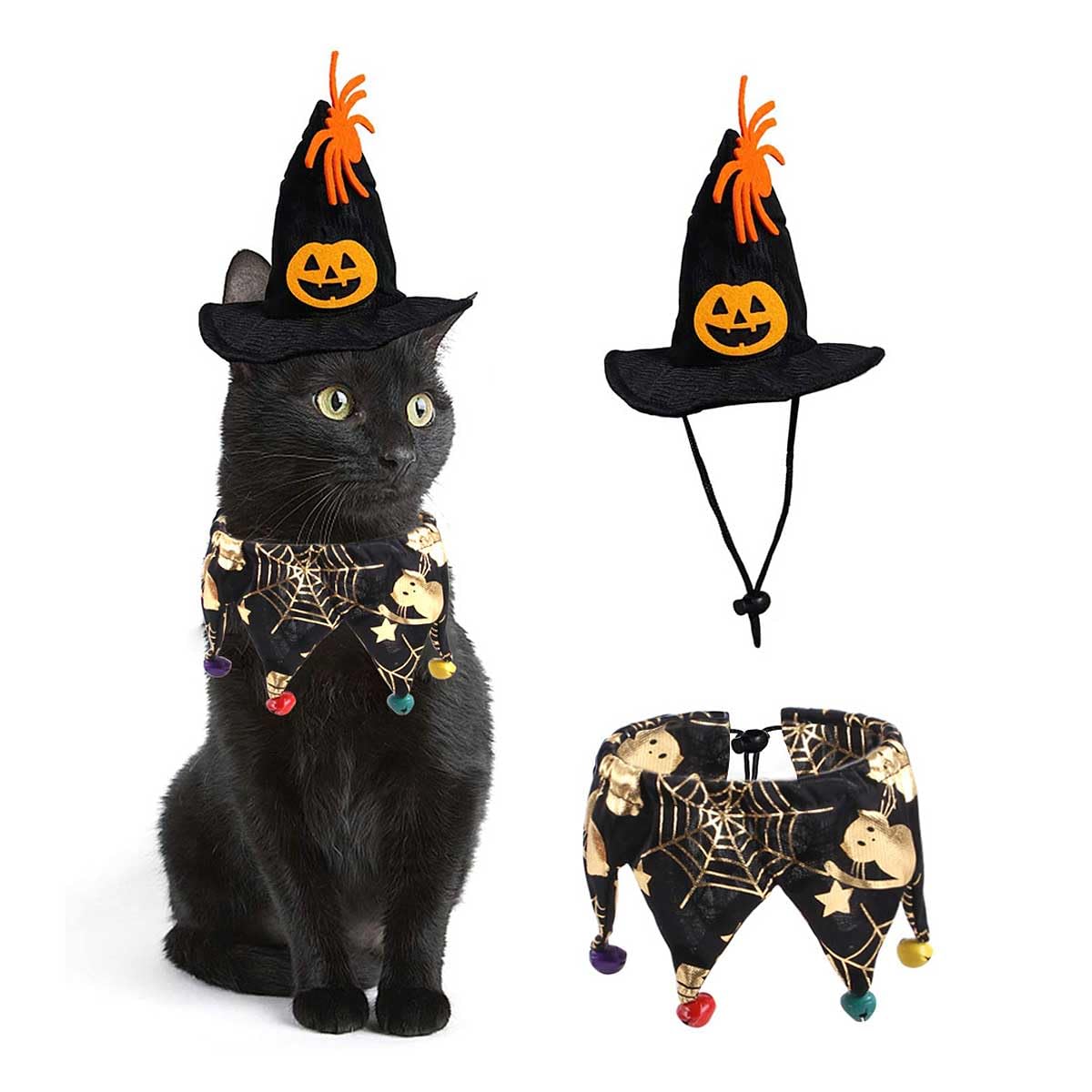 Amazon | 猫 スタイ ハロウィングッズ 2個セット ハロウィン 猫 帽子  