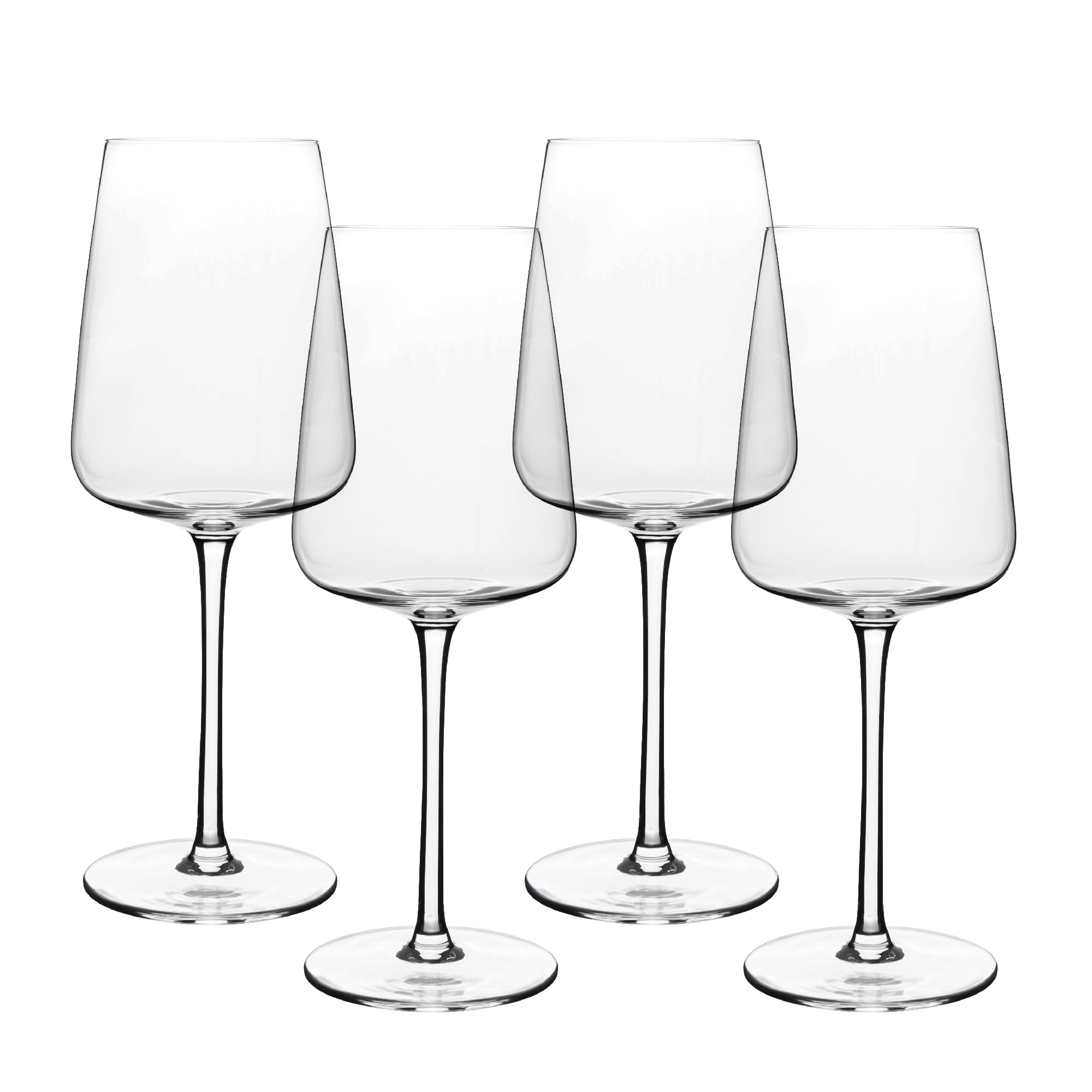 over back 12oz Modern Glassware - Set of 4 Contemporary Stem Drinking Glasses for Parties Get-togethers and More