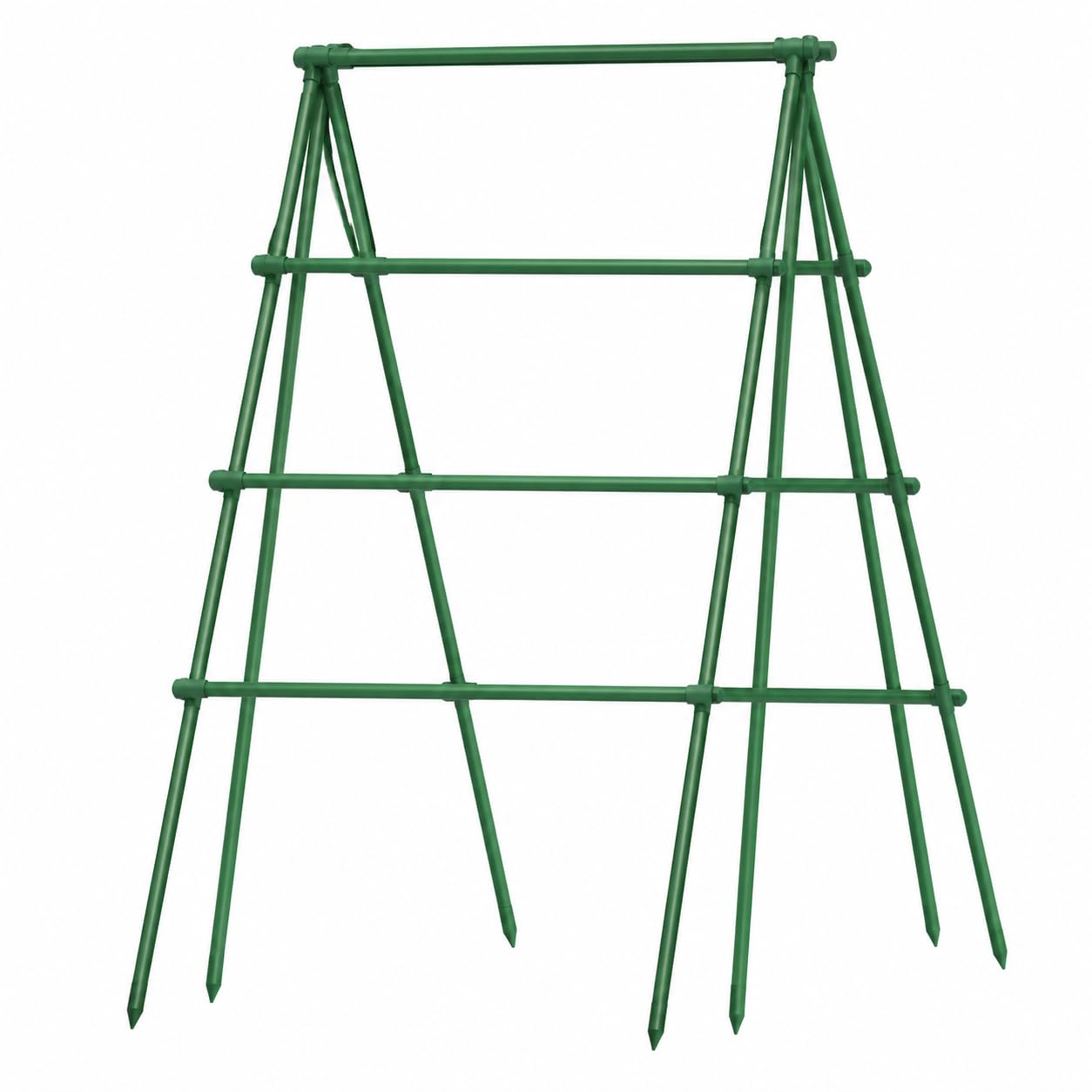 Pomodori e Orto, Sostegni per Piante Rampicanti in Metallo Rivestito, Tutori Durevoli per Giardino, Verde, Diametro 20mm Lunghezza 90cm