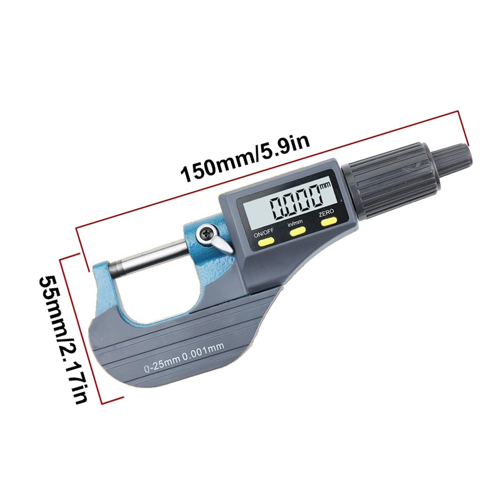 Mikrometryczne zewnętrzne przyrządy pomiarowe miernik 0-25 mm 0,001 mm mikrometr cyfrowy mikrometr mikrometryczny