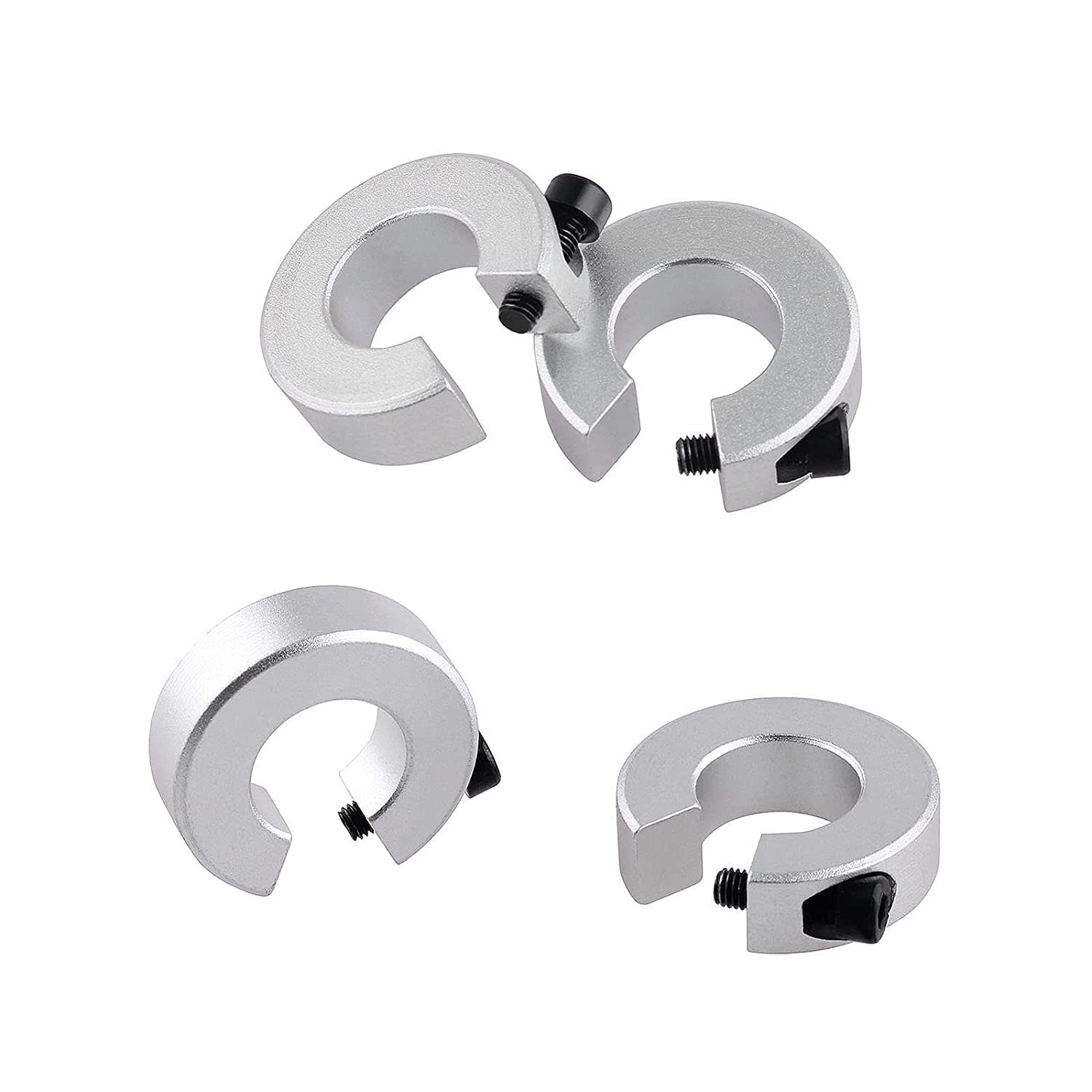 CNCMANS 2 unidades SBR20 1500 mm guía lineal riel guía con 4 piezas SBR20UU lineales rodamientos bloque de rodamiento y 4 piezas 20 mm anillo de seguridad para impresora 3D