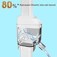 Vista 4 de Prestantious Desviador de bajante de canalón con pantalla de filtro integrada que se adapta a bajantes de 2 x 3 pulgadas y 3 x 4 pulgadas, sistema