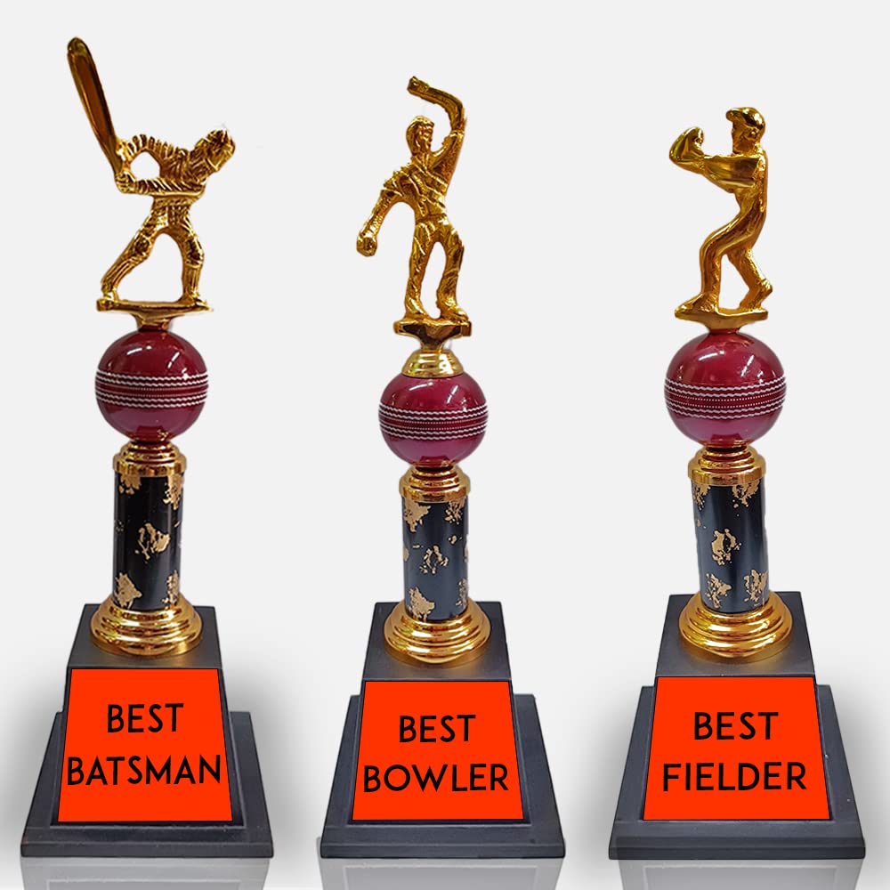 Bareeze Pure Best Batsman Trophy Best Bowler Trophy Best Feilder Trophy for Event Such as Trophy for Cricket Tournament (B0C5S1MBQG) Amazon Price History, Amazon Price Tracker