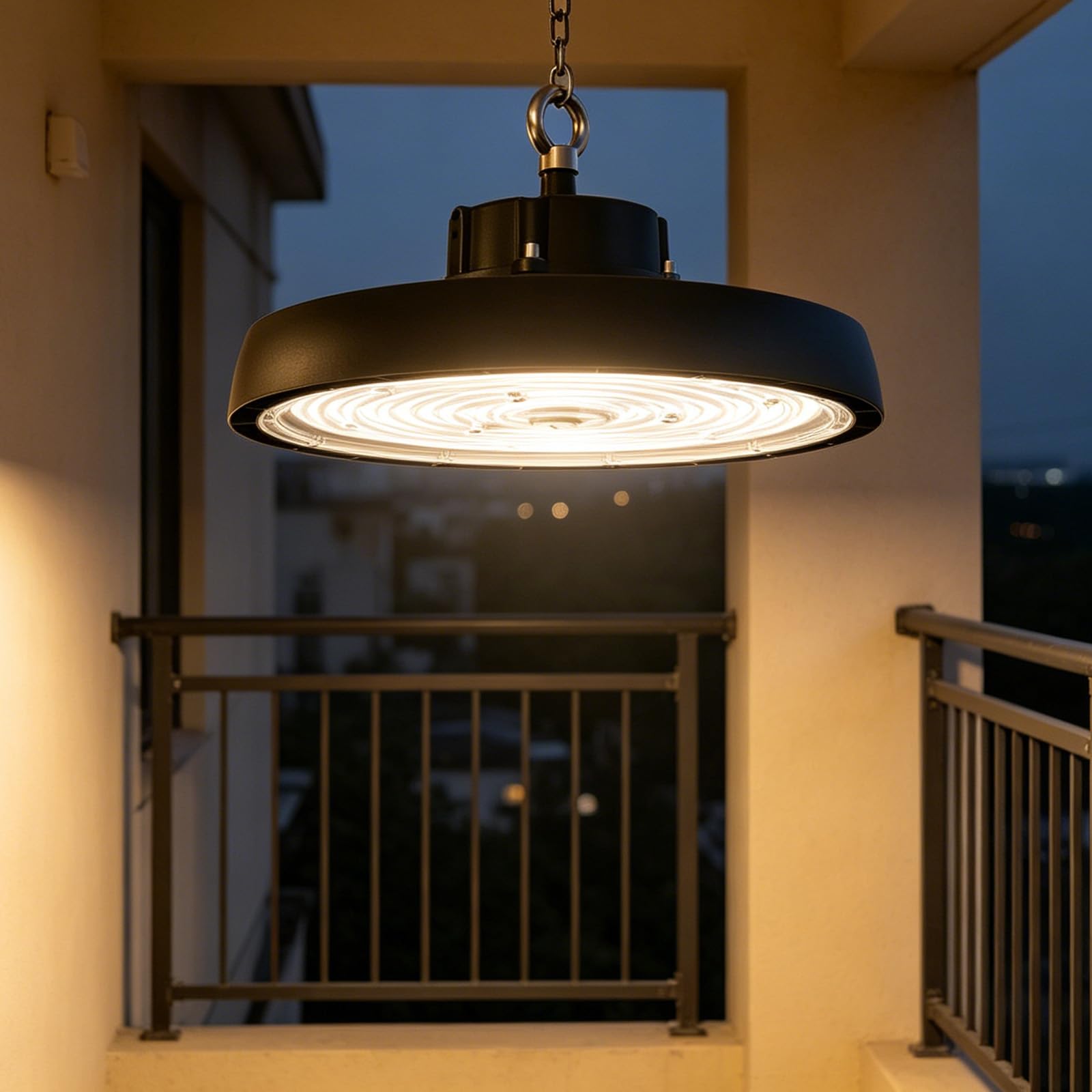 150W UFO LED High Bay Light 22500lm Możliwość ściemniania 3000K-5000K Lampa Przemysłowa IP65 Wodoszczelna Energooszczędny Reflektor Halowy do Fabryk na Lotnisko Patio Restaurację